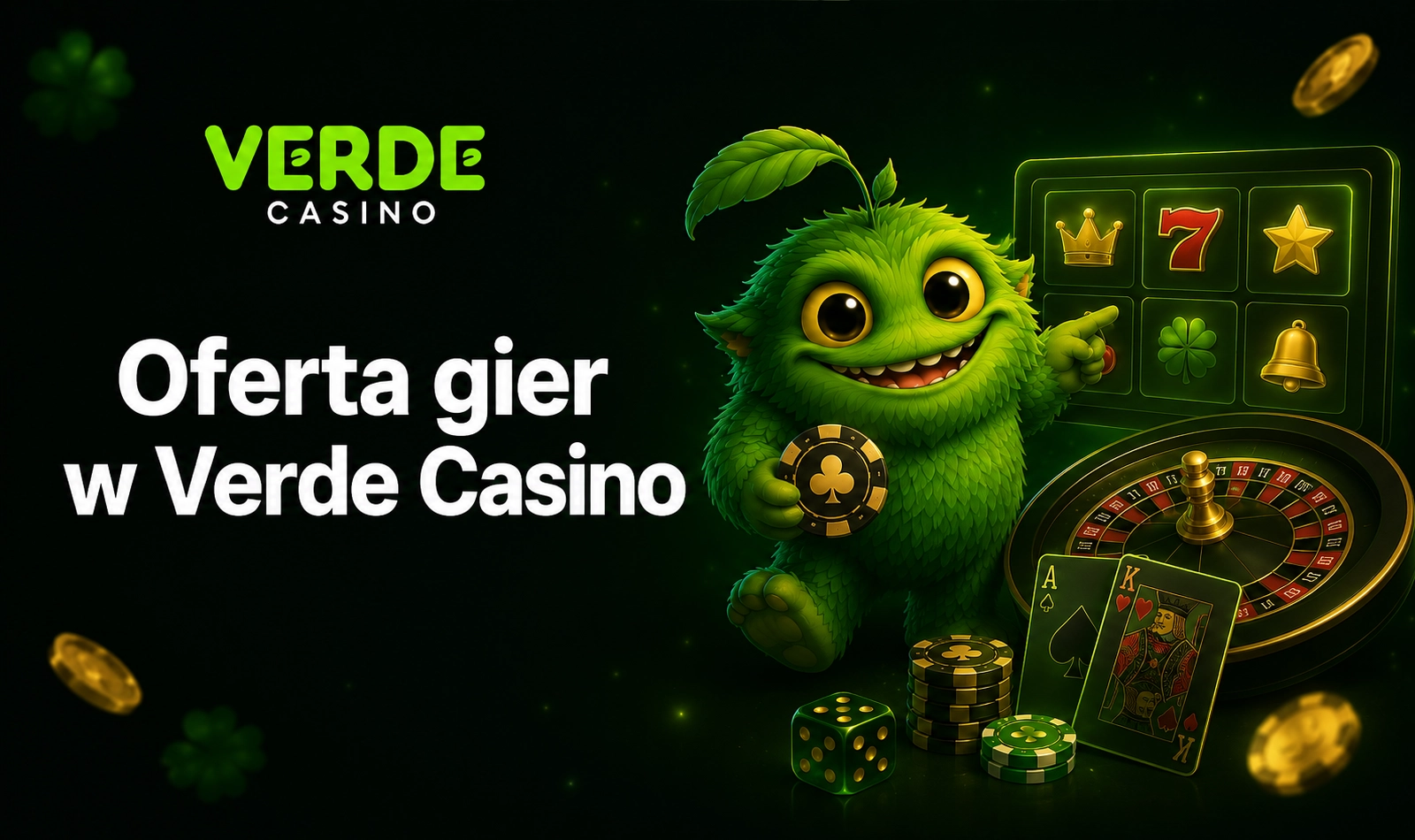 Oferta gier Verde Casino z automatami stołami i kasynem live
