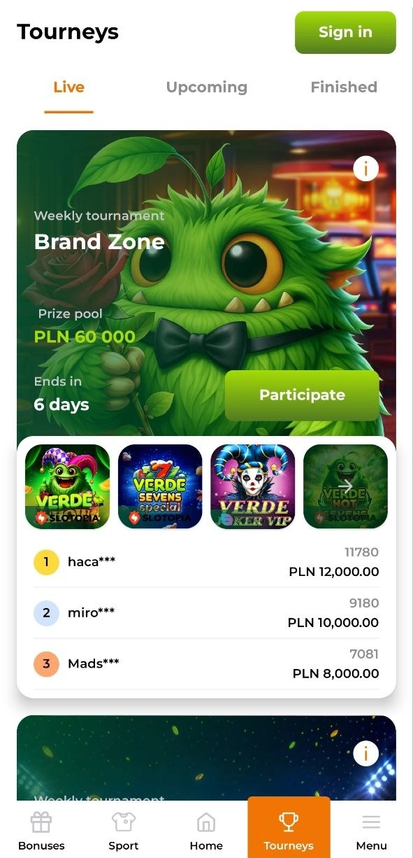 Verde Casino App Tournaments