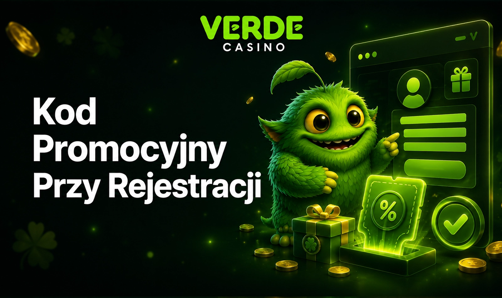 Kod promocyjny Verde Casino przy rejestracji nowego konta gracza
